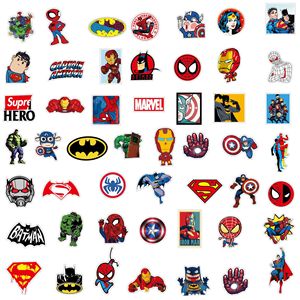 Autocollants adhésifs pour enfants, 50 pièces, dessin animé cool, Marvel, Spider-Man, Iron Man, décoration de tasse à eau, coque de téléphone, bureau, cadeaux pour enfants - Product Image 6