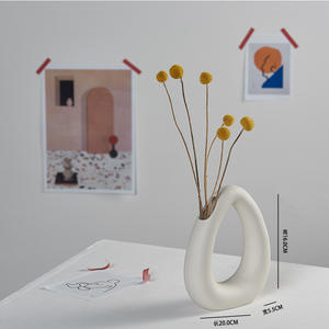 Moderne Minimalistische Keramikvase Porzellan Blumenvase Einfarbige Dekoration für Zuhause Nordische Dekoration - Product Image 3