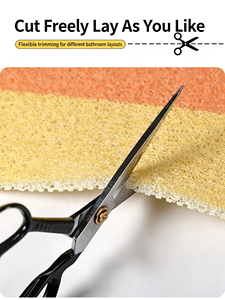Tapis de <span class=keywords><strong>douche</strong></span> en <span class=keywords><strong>PVC</strong></span> de qualité supérieure, motif dessin animé, à bobine creuse, découpable, à drainage rapide, antidérapant et sûr pour salle de bain familiale intérieure - Product Image 6