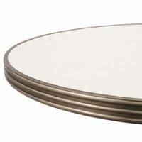 Table de bistrot parisien Lifepursue avec bordure en métal vintage, mobilier de restaurant commercial