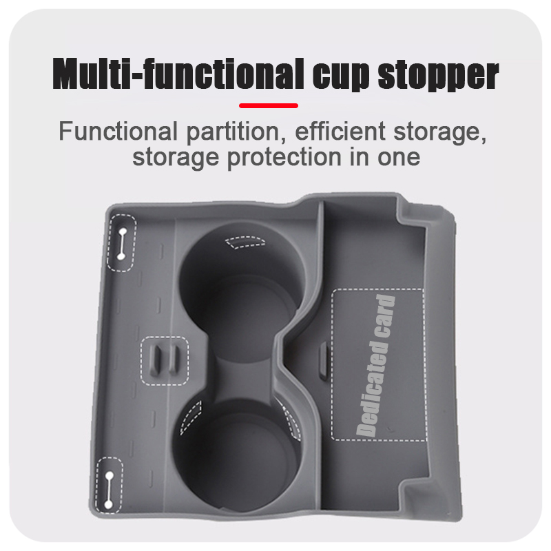 Factory Price Plastic Multi-function Silicone Car Cup Holder Center Console Storage Box for Tesla Mo