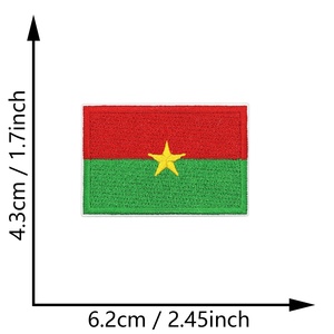Vente en gros d'usine : Petits patchs brodés thermocollants de drapeaux nationaux africains - Product Image 5
