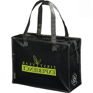 Tas Tote Promosi Warna-warni Motif Kartun, Tas Belanja Laminasi <span class=keywords><strong>pp</strong></span> dengan Resleting, Dapat Digunakan Kembali, Bahan <span class=keywords><strong>pp</strong></span> Woven - Product Image 4