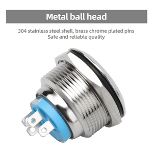 Nút nhấn bằng thép không gỉ 22mm chống nước IP67 tự khó<span class=keywords><strong>a</strong></span> 5A 1NO kết hợp với đèn trắng - Product Image 6