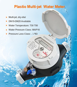 Contador de agua de nailon de chorro múltiple <span class=keywords><strong>serie</strong></span> N, de lectura en seco, DN15 ISO 4064 R100, protección IP68, roscado OEM para uso residencial - Product Image 1