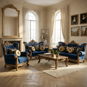 Divano in Legno Massello Intagliato a Mano con Rivestimento in Pelle - Stile Classico Europeo di Lusso per Progetti di Ville e Hall di Hotel (OEM/ODM) - Product Image 3