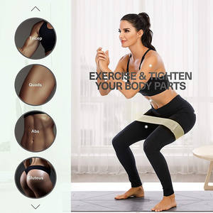 Vente flash : Ensemble de bande de résistance élastique pour le fitness, en tissu polyester et coton, pour femme, yoga - Product Image 5