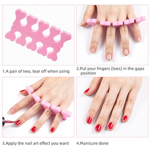 50pcs EVA Pink Heart <b>Toe</b> <b>Separators</b> Soft Breathable Nail <b>Separator</b> Splitter for Manicure Pedicure Salon Tools - Product Image 6