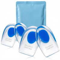 Coussinets de soutien pour talons en gel – Inserts en silicone absorbant les chocs pour soulager la douleur au talon (fasciite plantaire, tendinite d'Achille)