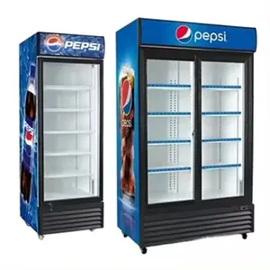 Low Price Pepsi Beverage Refrigerator With Glass Door For Beverage Display And Promotion Vertical Freezer