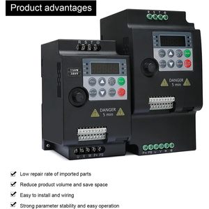 ตัวแปลงความถี่ dggtetyjk 0.75KW 380V สามเฟส VFD อินเวอร์เตอร์สำหรับเครื่องปั๊มน้ำ - Product Image 3