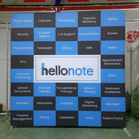8x10 FT Tension Tissu Trade Show Display Back Wall Pop Up Stand avec impression personnalisée