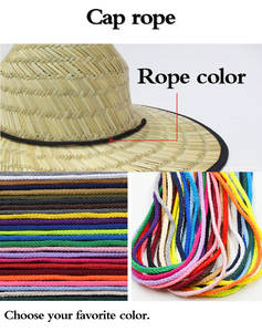 Sombreros de Paja de Verano para Hombre, Venta al por Mayor, Logotipo Personalizado, Sombrero de Paja Natural para Exteriores, <span class=keywords><strong>Playa</strong></span>, Surf, Salvavidas, Ala Ancha - Product Image 4