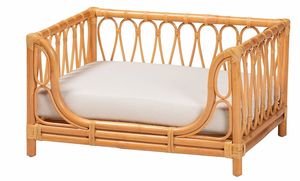 Прямоугольная кровать для животных из ротанга, удобная прочная деревянная кровать, товары для домашних животных, лучшие товары для собак - Product Image 2