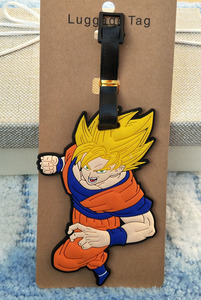 18 modèles d'étiquettes à bagages en PVC <span class=keywords><strong>DBZ</strong></span> imprimées en haute définition, en caoutchouc souple <span class=keywords><strong>3D</strong></span>, en plastique, étiquettes de valise de dessin animé d'anime - Product Image 2