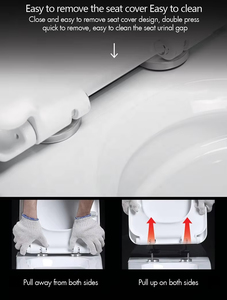 สุขภัณฑ์เซรามิกไร้ขอบมีสีติดผนังโถชักโครกหินอ่อนห้องน้ำ - Product Image 5