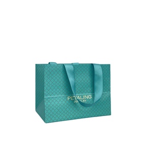 Eco Friendly Shopping <b>Bag</b> Luxury <b>Gift</b> Paper <b>Bags</b> with Your Own Logo for Small Business With Black Ribbon Handle - Product Image 5