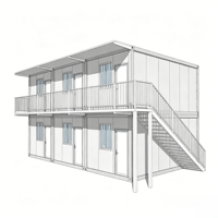 Maisons modulaires préfabriquées de haute qualité, camps de travail portables, maisons préfabriquées démontables, conteneurs habitables de 40 pieds