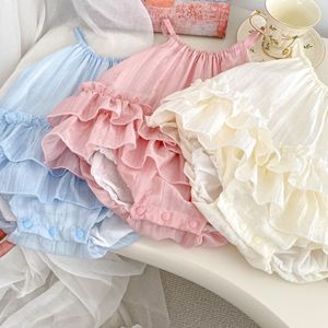 Barboteuse Princesse <span class=keywords><strong>en</strong></span> Dentelle pour Bébé Fille, Robe Salopette à Fleurs pour <span class=keywords><strong>Nouveau</strong></span>-<span class=keywords><strong>né</strong></span> - Product Image 4