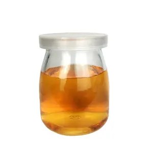 Großhandel 180 ml klare glas pudding jar für joghurt mit kunststoff kappe