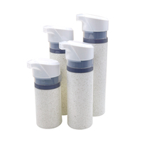 Bouteille de lotion en plastique avec clip de verrouillage 50ml 80ml 100ml 120ml bouteille de pompe à crème sans air à paroi dure matériau recyclable