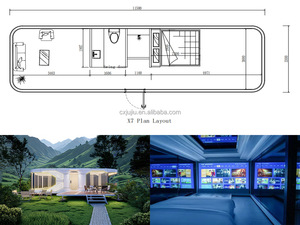 Capsule spatiale préfabriquée en acier écologique de luxe avec un design moderne pour <span class=keywords><strong>les</strong></span> centres de villégiature, le camping et l'utilisation en hôtel en plein air - Product Image 6