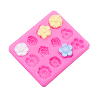 Moule en silicone pour décoration de gâteaux et de fondants, forme rectangulaire, variante 3D, orchidée vive, fleur de prunier, fleur de pêche, tournesol