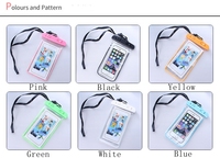 Sac sec coloré de téléphone portable pour la plage avec la poche imperméable de téléphone réutilisable de lanière de cou