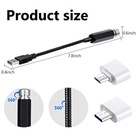 Veilleuse LED ciel étoilé 5V alimentée par USB, projecteur Galaxy Star, lampe pour toit de voiture, plafond, décor Plug and Play