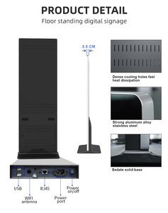 32 дюйма пол стоя Signage цифров Оболочки Видео плеер рекламы корпус видео техническую поддержку крытые онлайн поддержка - Product Image 3