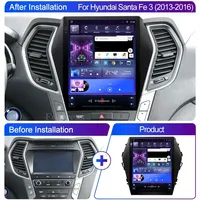 Radio para Auto Estilo Tesla de 9.7 Pulgadas para Hyundai Santa Fe IX45 2013-2017, Apple CarPlay, Android Auto, Reproductor Multimedia, GPS, Navegación, DSP, Estéreo