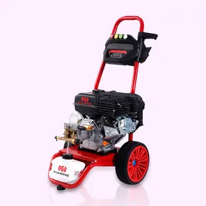 Kuhong pompa pencuci daya portabel, mesin cuci tekanan tinggi bensin dengan pompa aksial 5.5hp 9lpm