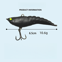 WEIHE 6 Renk 6.5cm 10.6g Silikon Kurşun Başlı Yumuşak Karides Yemi Hızlı Batan Esnek Swimbait Levrek, Alabalık, Turna, Kızıl Levrek için