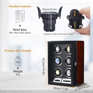 นาฬิกาไขลานหรูหราอัตโนมัติมีโลโก้,นาฬิกาหมุนได้ล็อคด้วยลายนิ้วมือทันสมัยกล่องไขลานกล่องเก็บความร้อนพร้อมตู้นิรภัย Led Li - Product Image 4