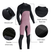 Combinaison de plongée en néoprène imprimé respirant 2/3 mm avec fermeture éclair sur la poitrine, entièrement thermique, antidérapante, imperméable, pour le surf et la plongée, avec genouillères
