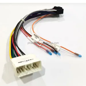 1PC Car Stereo Audio 16PIN Adaptor Wiring Harness For Subaru Forester 2007 Power Cable Install Aftermarket