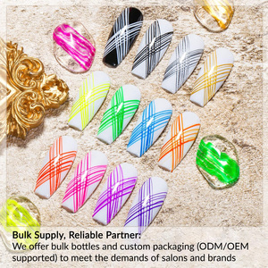 Gel UV LED professionnel pour salon, marque privée, effet toile d'araignée lumineuse, brillance nocturne, effet toile d'araignée, gel UV qui brille dans le noir, 28+ jours - Product Image 4