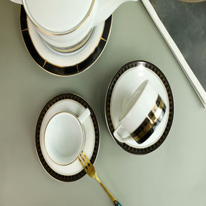 Fournisseur Fabricant Prix usine Service à thé en céramique porcelaine personnalisé de haute qualité Plaqué or Kim Lai - Product Image 1