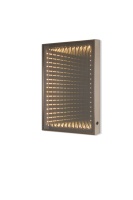 Miroir de salle de bain rectangulaire mural avec tunnel magique 3D, lumière LED, miroir infini