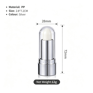 Lápiz Labial Humectante y Calmante Personalizado con Tubo Plateado para el Cuidado Labial Diario Humectante y No Grasoso - Product Image 5