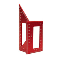 Équerre de charpentier en alliage d'aluminium, multifonctionnelle, à 90 degrés, règle d'angle droit combinée, à 45 degrés, pour le travail du bois, avec ligne épaissie