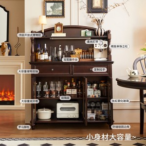 Riley <b>Sideboard</b> 118 Solid Pine Wood <b>Storage</b> Cabinet Living Room Cabinet With Glass Doors And Drawers - Product Image 2