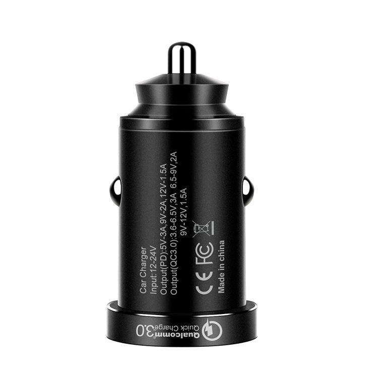 Aluminum Alloy Pd20w Car Charger Qc3
