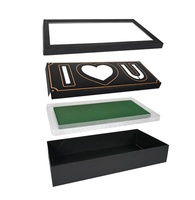 Boîte-cadeau de luxe transparente en forme de fleur de coeur Boîtes en carton 'I Love You' pour la fête des mères et la Saint-Valentin