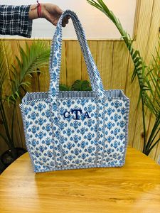 Bolso grande de algodón multicolor, bolso de compras, bolsos de hombro, bolso acolchado para mujer, bolso de mano, bolsos hechos a mano - Product Image 3