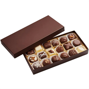 Boîte cadeau de luxe personnalisée pour chocolats <span class=keywords><strong>du</strong></span> <span class=keywords><strong>monde</strong></span> entier, emballage alimentaire, boîte cadeau Ramadan, design gaufré laminé mat UV - Product Image 1