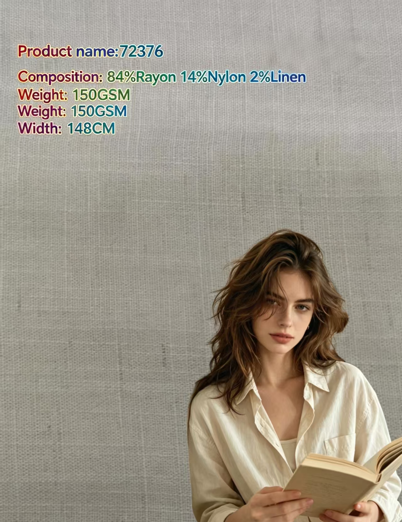 Premium Eco-Friendly Rayon Nylon Linen Dyed Woven Fabric 150GSM | for Slim Fit Suits Comfortable Woven MOQ 2M