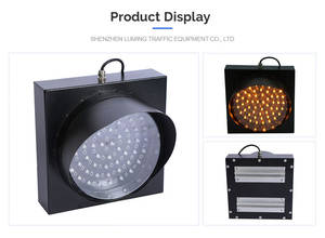 Alto brillo 200mm/300mm/400mm <span class=keywords><strong>Amarillo</strong></span> Intermitente Advertencia Semáforos solares - Product Image 2