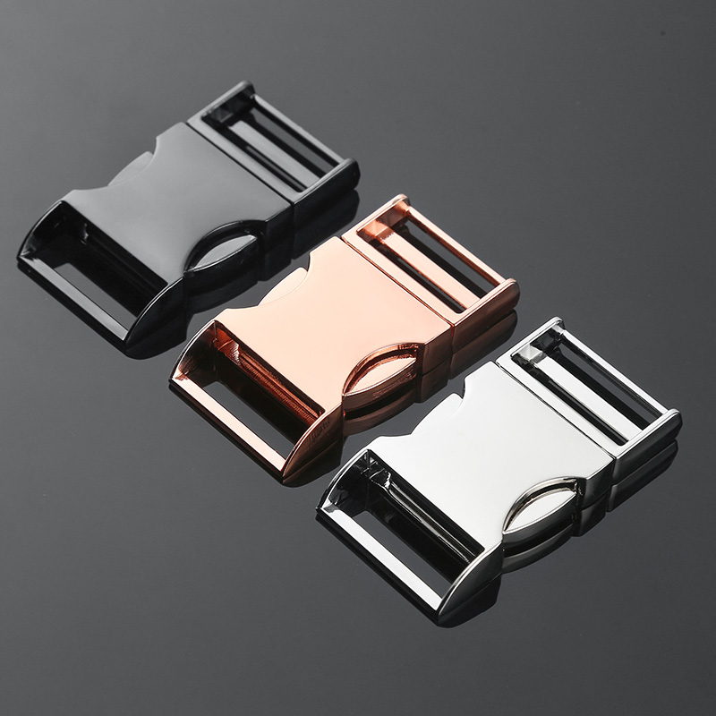 Custom Strap Adjuster Buckle Rose Gold Side Release Buckle Clips Metal Buckle For Handbags Backpack