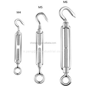 Tendeur de câble robuste à crochet et œillet M5 <span class=keywords><strong>en</strong></span> acier inoxydable pour tensionnement de câbles métalliques - Product Image 3